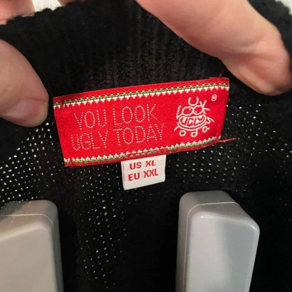 You look ugly today, glitter fairy light Christmas sweater size extra large B2 - Picture 8 of 9